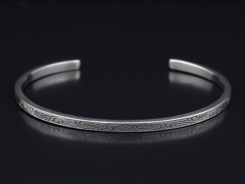 " Valhalla Collection " Carved Narrow Cuff " Valhalla Collection " Carved Narrow Cuff