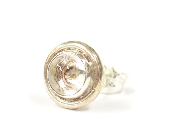 Crystal On MOKUME Stud #2 Crystal On MOKUME Stud #2