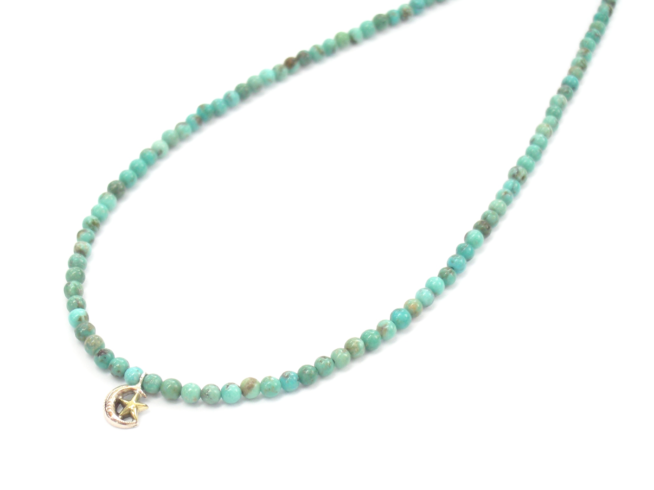 Moon Star Beads Necklace w/ Turquoise Moon Star Beads Necklace w/ Turquoise